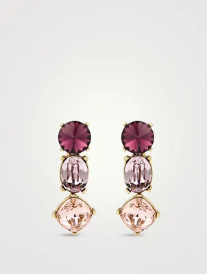 Drop Earrings With Crystals