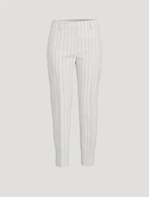 Maxima Cropped Trousers In Stripe Print