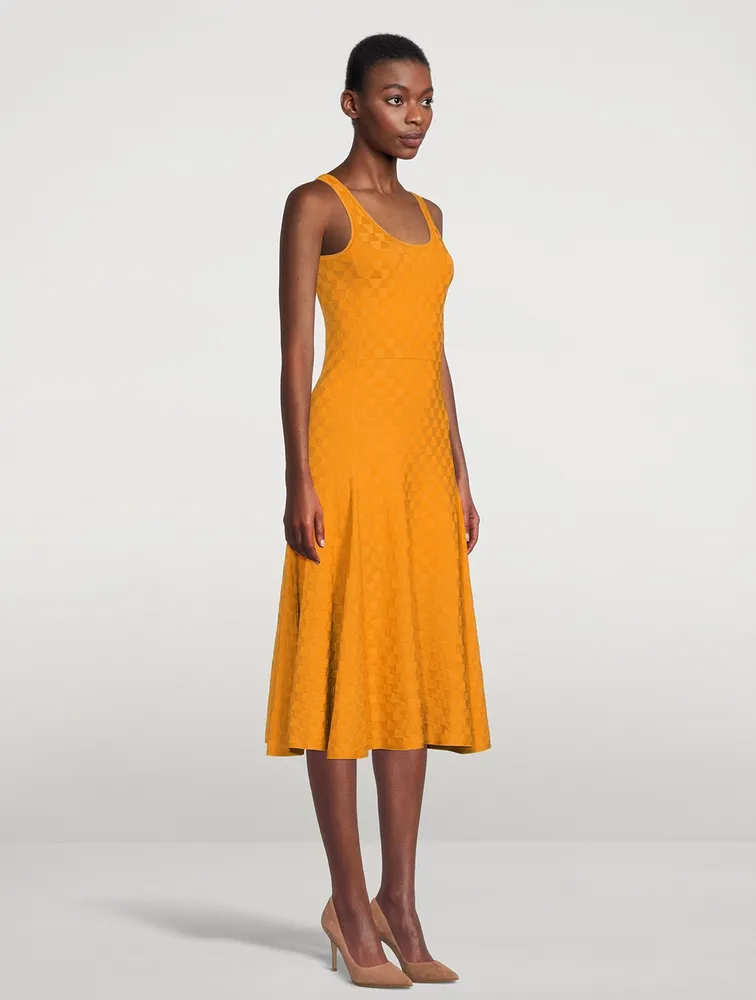 Jacquard Knit Midi Dress