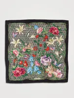 Silk Square Scarf In Ramage Print