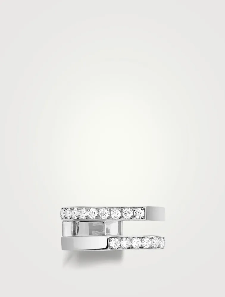 Antifer 18K White Gold Ear Cuff With Diamonds