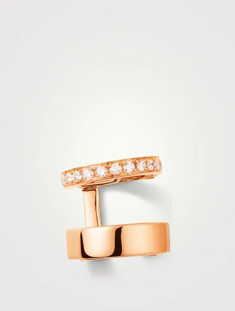 Berbère 18K Rose Gold Ear Cuff With Diamonds