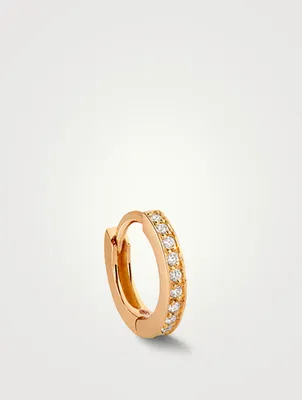 Berbère 18K Rose Gold Huggie Earring With Diamonds