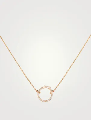 Antifer 18K Rose Gold Pendant Necklace With Diamonds