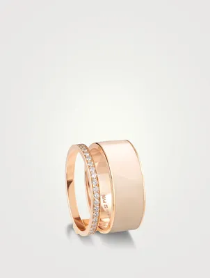 Berbère 18K Rose Gold Ring With Diamonds