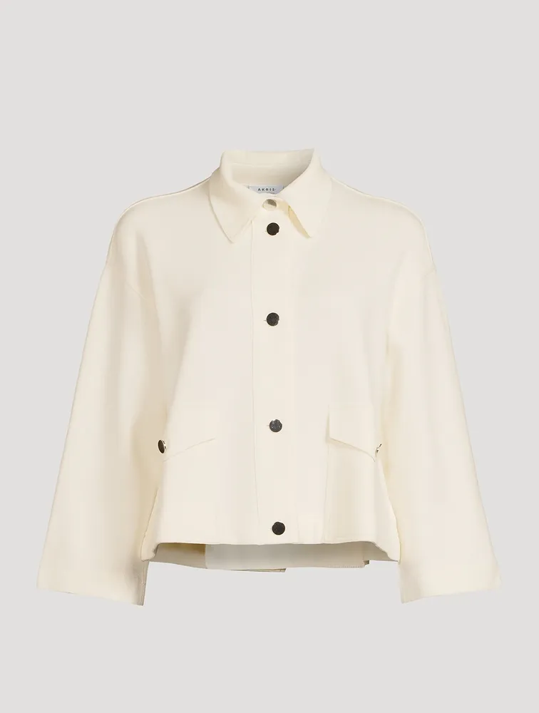 Stretch-Wool Knit Jacket