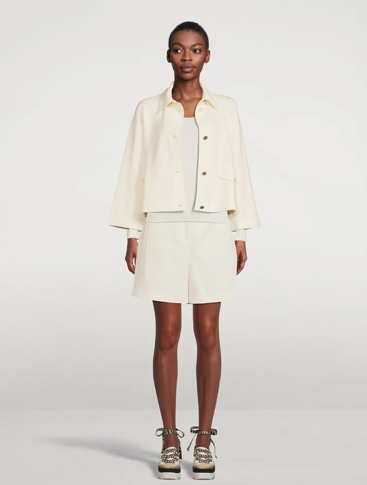 Stretch-Wool Knit Jacket