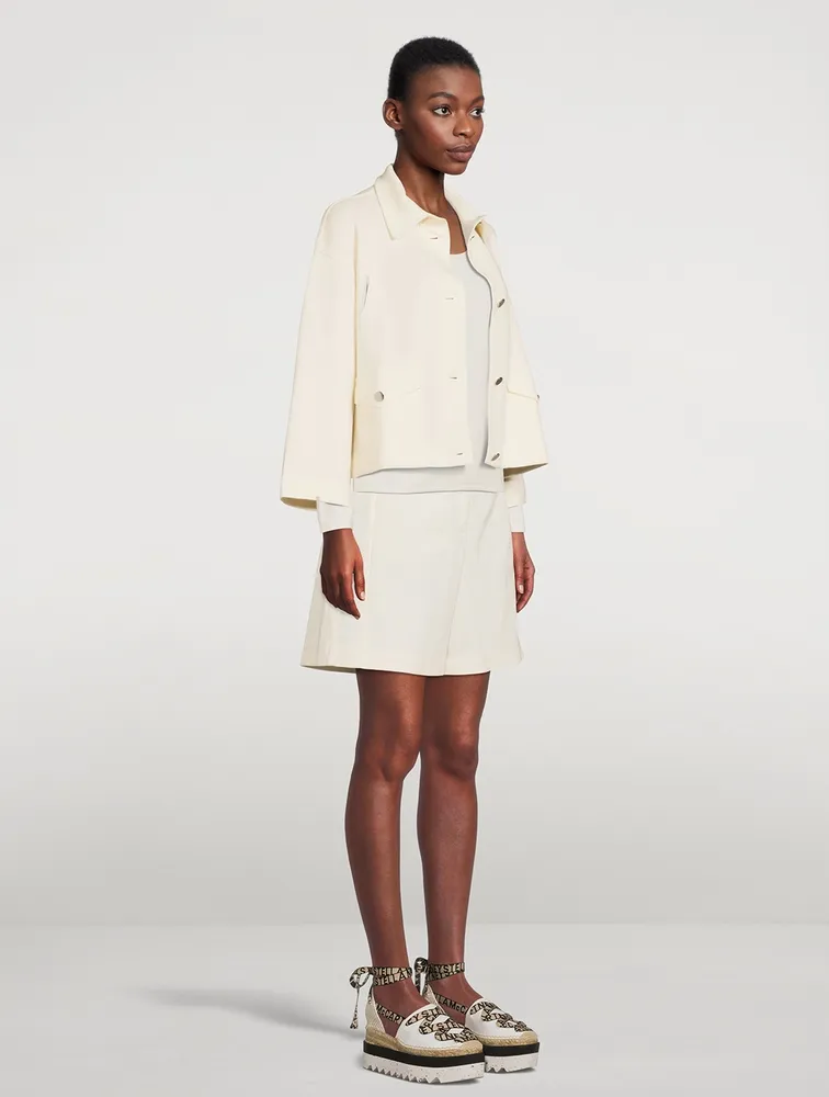 Stretch-Wool Knit Jacket