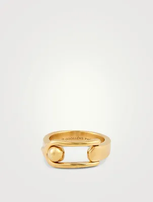 24K Gold Plated Boucle Ring