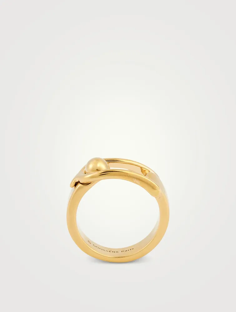 24K Gold Plated Boucle Ring