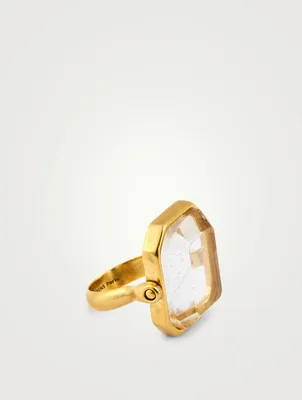 24K Gold Plated Crystal Ring