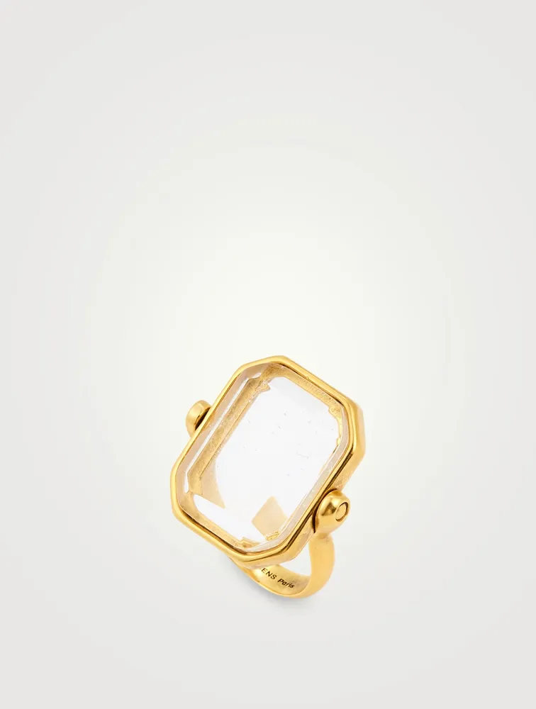 24K Gold Plated Crystal Ring