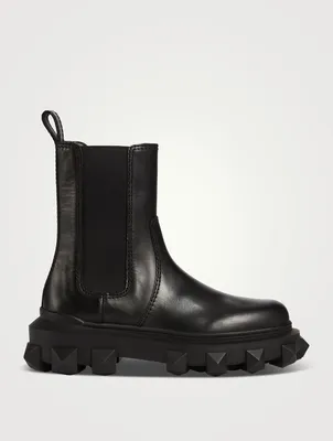 Trackstud Leather Chelsea Boots