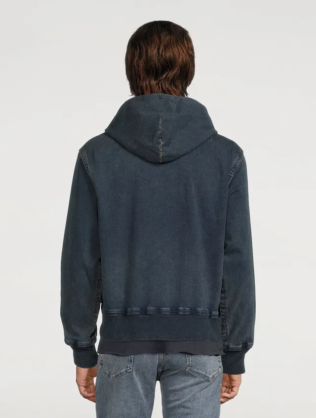 Buy the Damon Zip Loopback Denim Hoodie