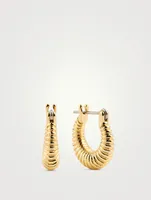 Ridged Mini Martina Hoop Earrings