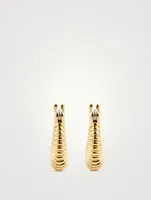 Ridged Mini Martina Hoop Earrings