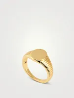 Ridged Signet Ring