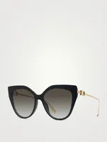 Baguette Round Cat Eye Sunglasses