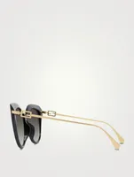 Baguette Round Cat Eye Sunglasses