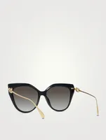 Baguette Round Cat Eye Sunglasses