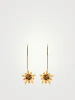 Sunflower Drop Hook Earrings