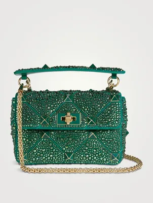 Valentino Garavani Small Roman Stud crystal-embellished Shoulder