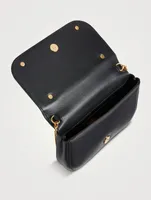 VLOGO Crystal-Embellished Leather Crossbody Bag