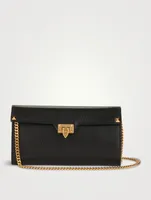 Rockstud Leather Chain Wallet