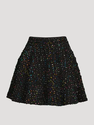 Tweed Pois Mini Skirt