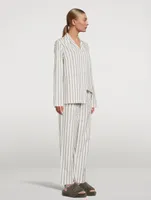Classic Organic Cotton Pajama Set Stripe Print
