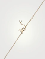 14K Gold Full Cut Diamond Heart Choker Necklace