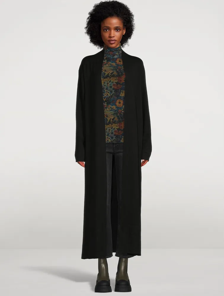Mesh Turtleneck Top Floral Print