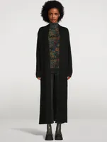 Mesh Turtleneck Top Floral Print