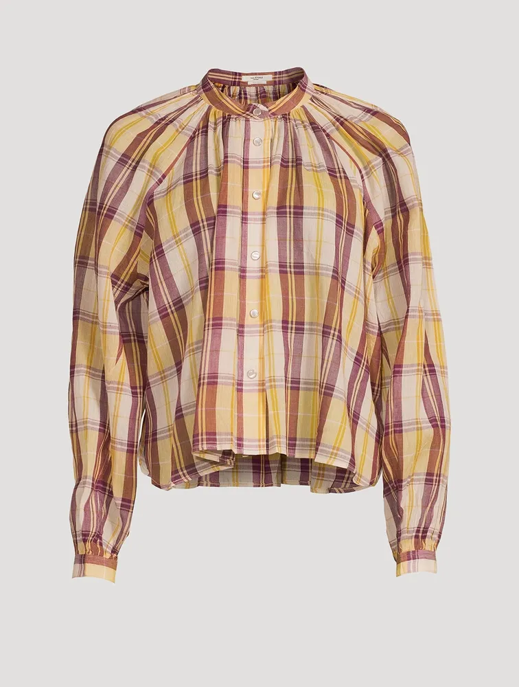 Blandine Cotton Blouse Check Print