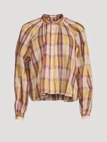 Blandine Cotton Blouse Check Print