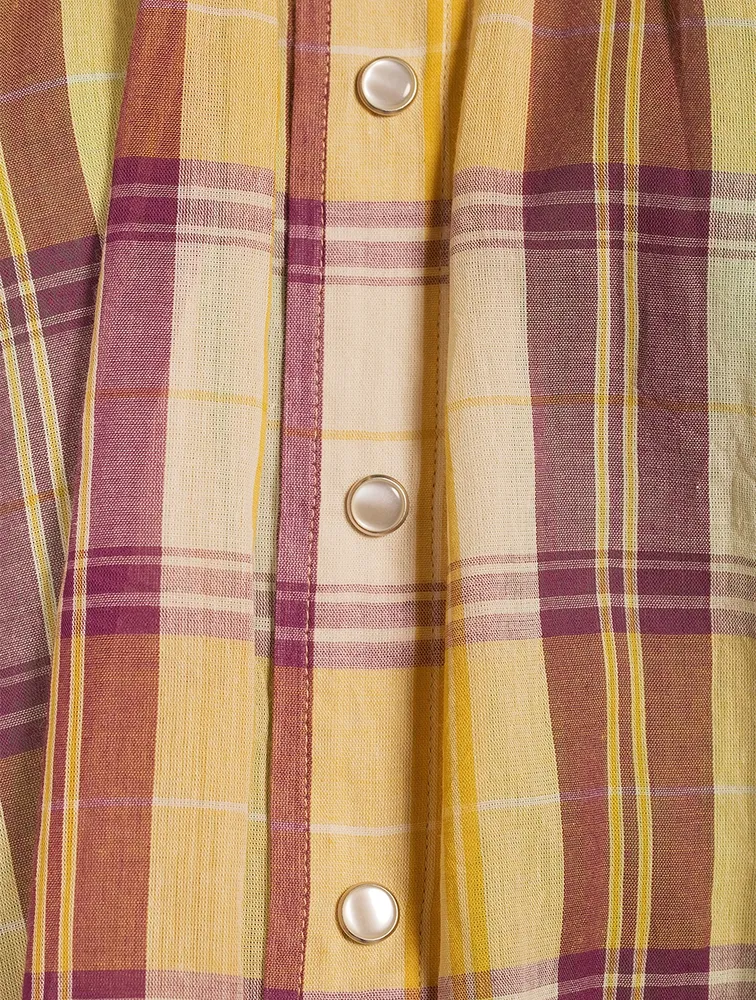 Blandine Cotton Blouse Check Print