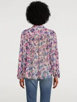 Kiledia Puff-Sleeve Blouse Floral Print