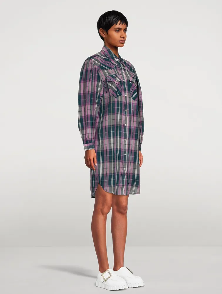 Britany Shirt Dress Plaid Print