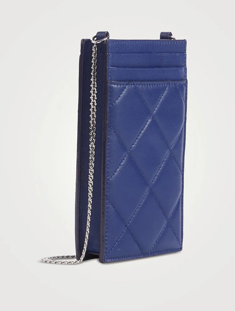 Graffiti Quilted Leather Crossbody Phone Bag