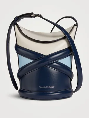 Small The Curve Colourblock Leather Bucket Bag