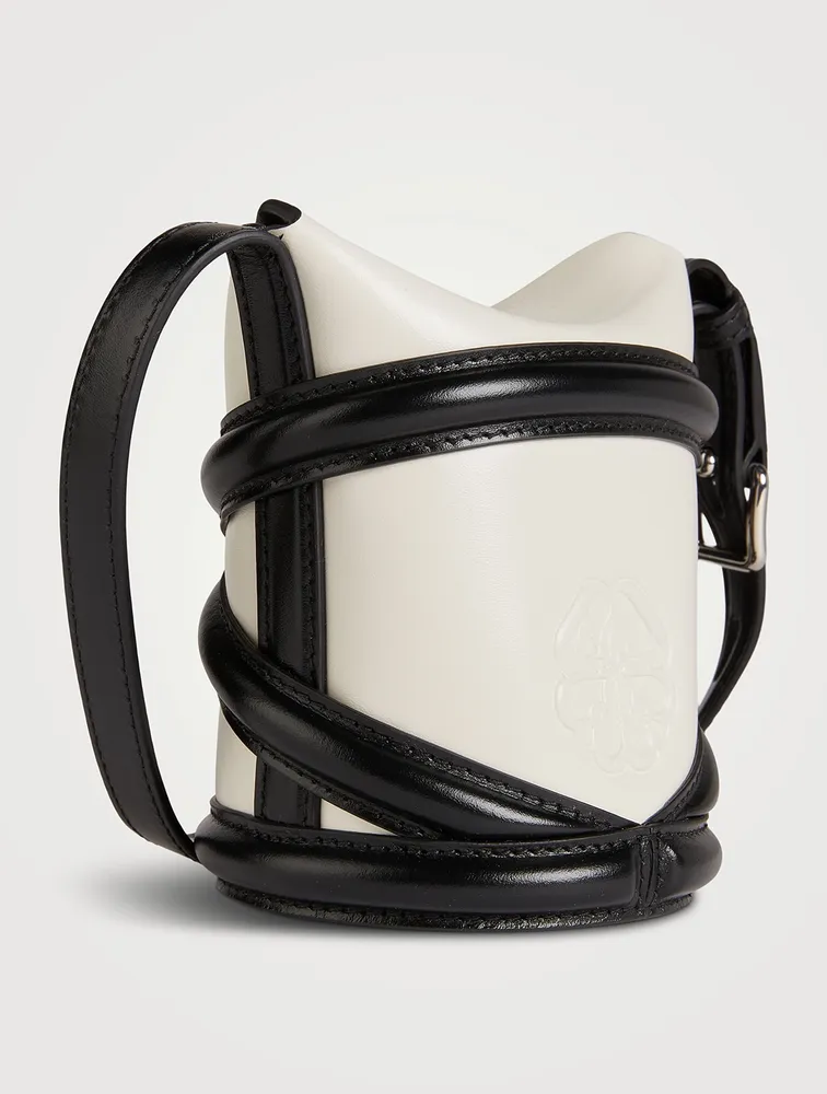 Mini The Curve Leather Bucket Bag