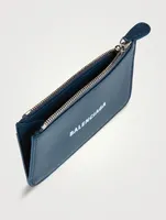 Cash Leather Zip Card Holder