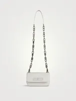 XS Gossip Croc-Embossed Leather Chain Bag