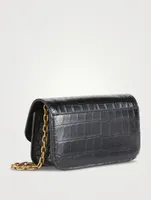 Gossip Croc-Embossed Leather Chain Wallet