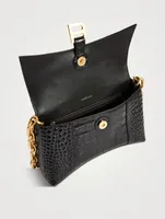 XS Downtown Croc-Embossed Leather Shoulder Bag