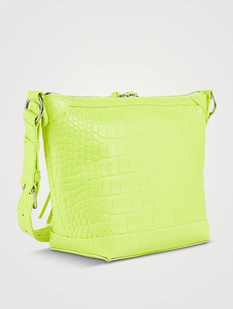 Neo Classic Croc-Embossed Leather Bag