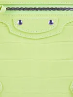 Neo Classic Croc-Embossed Leather Bag