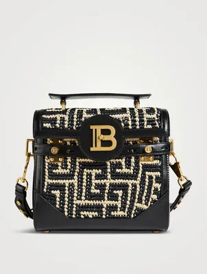 B-Buzz 23 Monogram Raffia Top Handle Bag