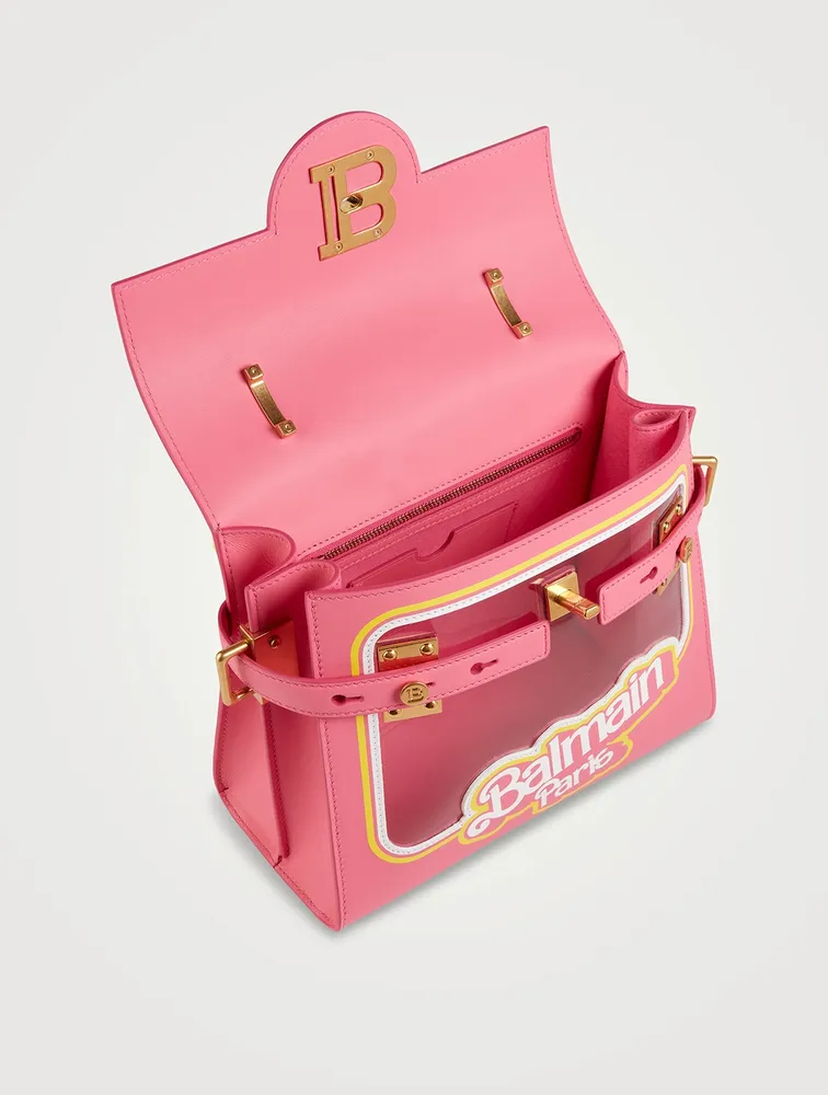 Balmain B-Buzz 23 Monogram Jacquard Denim Top Handle Bag