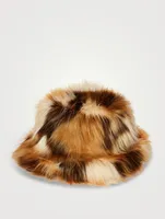 Faux Fox Fur Bucket Hat